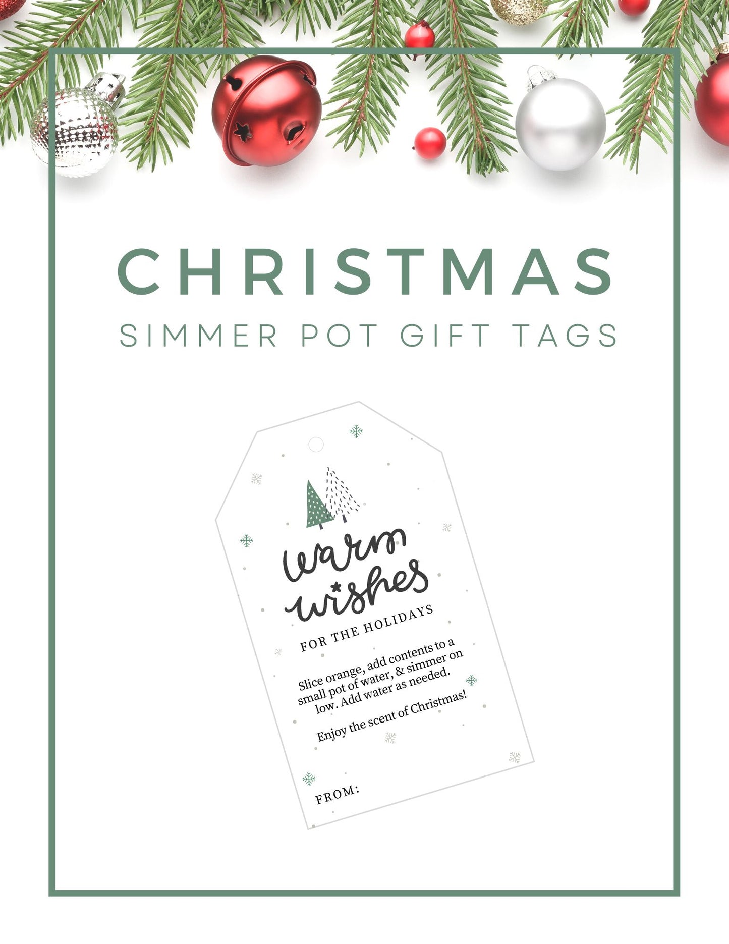Christmas Simmer Pot Gift Tags (Perfect neighbor gift!)